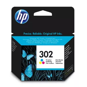 HP 302, Оригинальный струйный картридж , Трехцветный