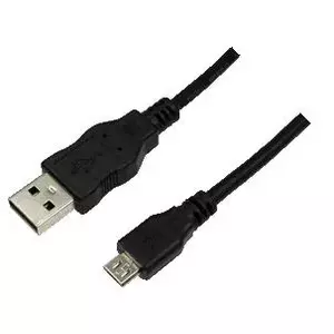 LogiLink 3m USB A-USB Micro B USB kabelis USB 2.0 Micro-USB B Melns
