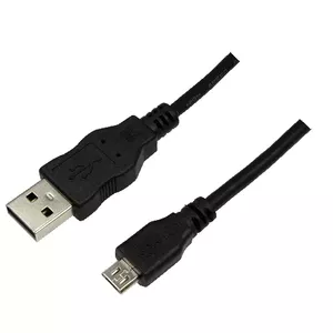 LogiLink 1.8m USB/microUSB USB kabelis 1,8 m USB 2.0 USB A Micro-USB B Melns