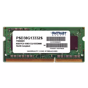 Patriot Memory 8GB PC3-10600 atmiņas modulis 1 x 8 GB DDR3 1333 MHz