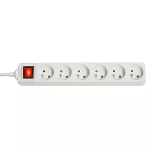 Lindy 73126 power extension 6 AC outlet(s) Indoor White