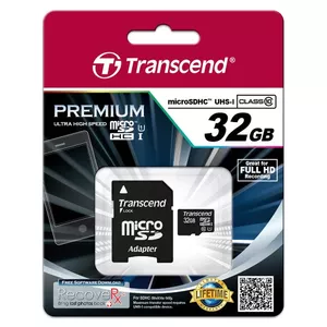 Transcend microSDXC/SDHC Class 10 UHS-I 32GB with Adapter