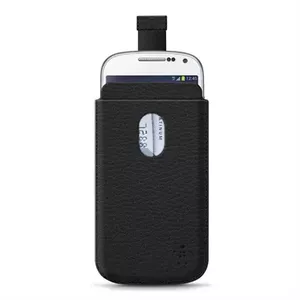 Belkin Pocket Case mobilo telefonu apvalks Soma ar pavelkamu aizdari Melns