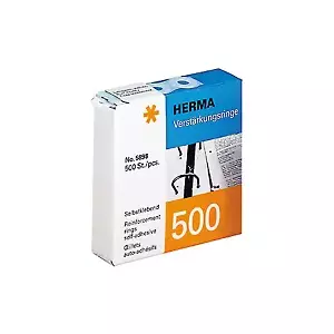 HERMA Reinforcement rings self-adhesive ø 12 transparent 500 pcs. самоклеящийся ярлык 500 шт