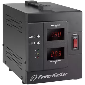 PowerWalker AVR 1500/SIV sprieguma regulators 2 Maiņstrāvas izvade (-s) 230 V Melns