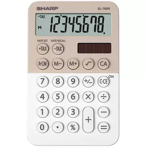 Sharp EL-760R калькулятор Настольный Финансовый Бежевый, Белый