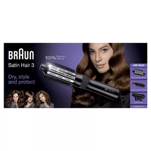Braun Satin Hair 3 AS 330 Фен-щетка Черный, Синий, Лиловый 400 W 2 m