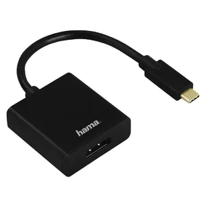 Hama USB-C/DisplayPort USB grafiskais adapteris 3840 x 2160 pikseļi Melns