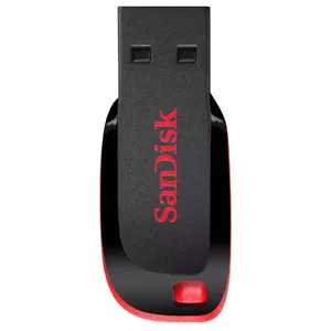 SanDisk Cruzer Blade USB zibatmiņa 128 GB USB Type-A 2.0 Melns, Sarkans
