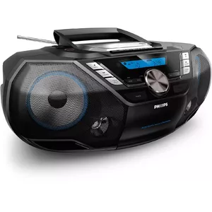 Philips AZB798T/12 portatīva stereo sistēma Analogais un digitālais 12 W DAB, DAB+, FM Melns MP3 atskaņošana
