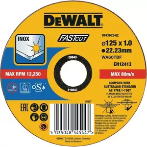 DeWALT DT43902-QZ leņķa slīpmašīnas aksesuārs Griešanas disks