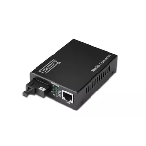 Digitus RJ45 / SC сетевой медиа конвертор 100 Мбит/с 1550 nm Одномодовое волокно Черный