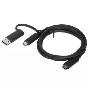 Lenovo 03X7470 USB kabelis 1 m USB A/USB C USB C Melns