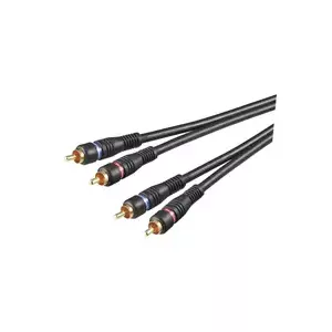 Goobay AVK 132-150 1.5m audio kabelis 1,5 m 2 x RCA Melns