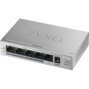 Zyxel GS1005HP Nepārvaldīts Gigabit Ethernet (10/100/1000) Power over Ethernet (PoE) Sudrabs