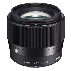 Sigma 56mm F1.4 DC DN Беззеркальный цифровой фотоаппарат со сменными объективами Телефотообъектив Черный