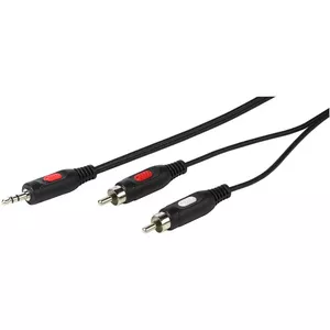 Vivanco 46030 аудио кабель 1,5 m 2 x RCA 3,5 мм Черный, Красный