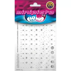 Minipicto keyboard sticker EST KB-UNI-EE01-WHTLTGRY, white/gray