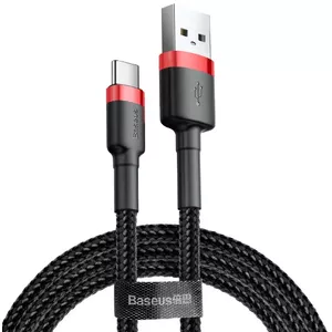 Кабель Baseus Cafule USB — USB-C 2A 2м Черный, Красный