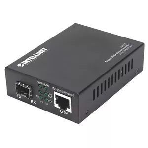 Intellinet 508216 сетевой медиа конвертор 1000 Мбит/с Черный