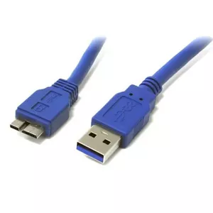 Techly ICOC-MUSB3-FL-005 USB kabelis 0,5 m USB 3.2 Gen 1 (3.1 Gen 1) USB A Micro-USB B Zils