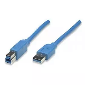 Techly ICOC-U3-AB-005-BL USB kabelis 0,5 m USB 3.2 Gen 1 (3.1 Gen 1) USB A USB B Zils