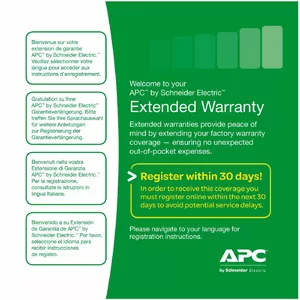 APC WBEXTWAR1YR-AC-03 garantija & atbalsta paplašinājums
