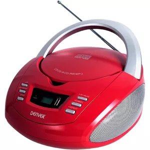 Denver TCU-211RED CD player Personal CD player Red, Silver