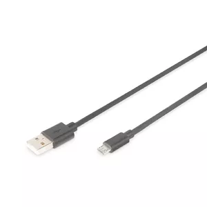 Digitus AK-300110-010-S USB кабель 1 m USB 2.0 USB A Micro-USB B Черный