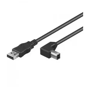 Techly ICOC-U-AB-10-ANG USB cable 1 m USB 2.0 USB A USB B Black