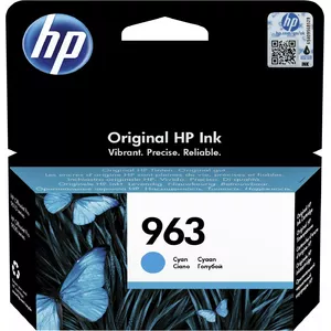 HP Оригинальный струйный картридж 963, голубой