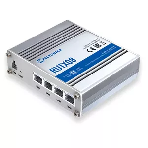 Teltonika RUTX08 ar vadiem pievienojams rūteris Tīkls Gigabit Ethernet Nerūsējošs tērauds