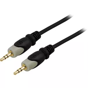 Deltaco audiokabel - 3 m audio kabelis 3.5mm Melns
