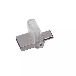 Kingston Technology DataTraveler microDuo 3C 128GB USB zibatmiņa USB Type-A / USB Type-C 3.2 Gen 1 (3.1 Gen 1) Sudrabs