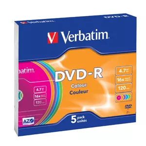 Verbatim DVD-R Colour 4,7 GB 5 pcs