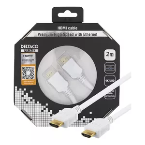 Deltaco HDMI-1020A-K HDMI кабель 2 m HDMI Тип A (Стандарт) Белый