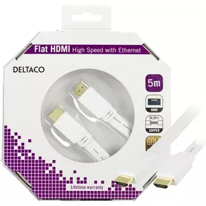 Deltaco HDMI-1050H-K HDMI кабель 5 m HDMI Тип A (Стандарт) Белый