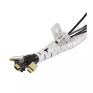 Deltaco LDR04 кабельный органайзер Стол / Стена Кабельная гибкая трубка Белый 1 шт