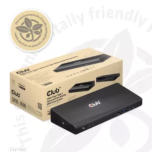 CLUB3D CSV-1562 док-станция для ноутбука Док-разъём USB 3.2 Gen 1 (3.1 Gen 1) Type-C Черный