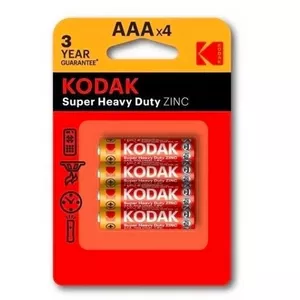 Kodak R03-4BB Extra Heavy Duty AAA Blistera iepakojumā 4gb.