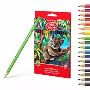Цветные карандаши 18 цветов, трехгранные Erich Krause