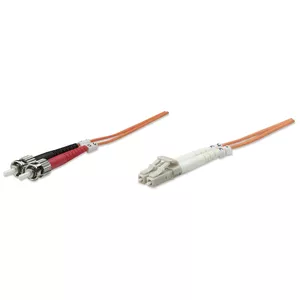 Intellinet 2m LC/ST, 50/125um optisko šķiedru kabelis OM2 Oranžs