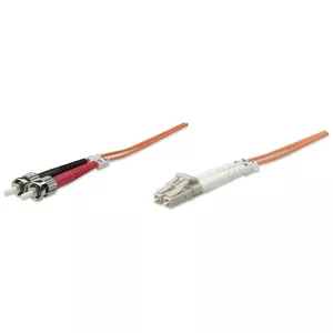 Intellinet 1.0m LC-ST M/M optisko šķiedru kabelis 1 m OM2 Oranžs
