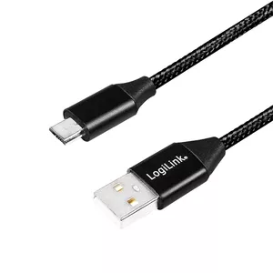 LogiLink CU0143 USB kabelis 0,3 m USB 2.0 USB A Micro-USB B Melns