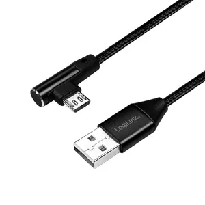LogiLink CU0142 USB kabelis 0,3 m USB 2.0 USB A Micro-USB B Melns