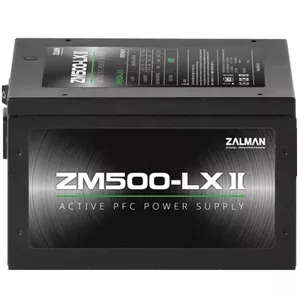 Zalman ZM500-LXII barošanas avotu vienība 500 W 20+4 pin ATX ATX Melns