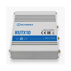 Teltonika RUTX10 bezvadu rūteris Tīkls Gigabit Ethernet Divkāršā frekvenču josla (2.4 GHz / 5 GHz) Balts
