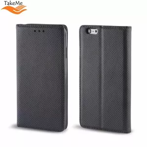TakeMe Чехол-книжка с магнетической фиксацией без клипсы Samsung Galaxy Note10 (N970F) Черный