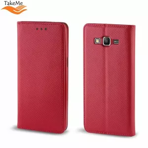 TakeMe Чехол-книжка с магнетической фиксацией без клипсы Samsung Galaxy Note10 (N970F) Красный