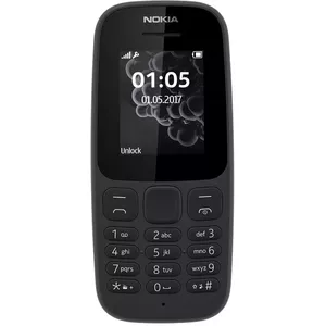 Nokia 105 4,57 cm (1.8") 73 g Черный Продвинутый телефон